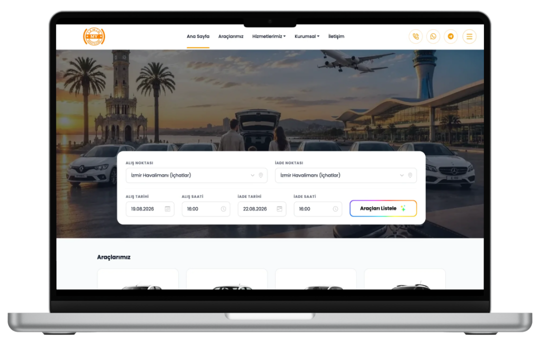İzmir My Rent A Car – SEO ile 2 Ayda %3.000 Trafik Artışı