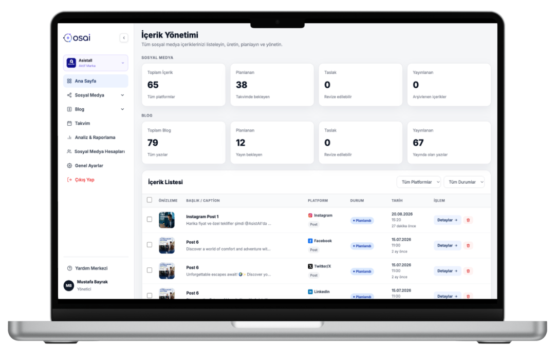 Artificial Intelligence Supported Social Media Post Creation Platform